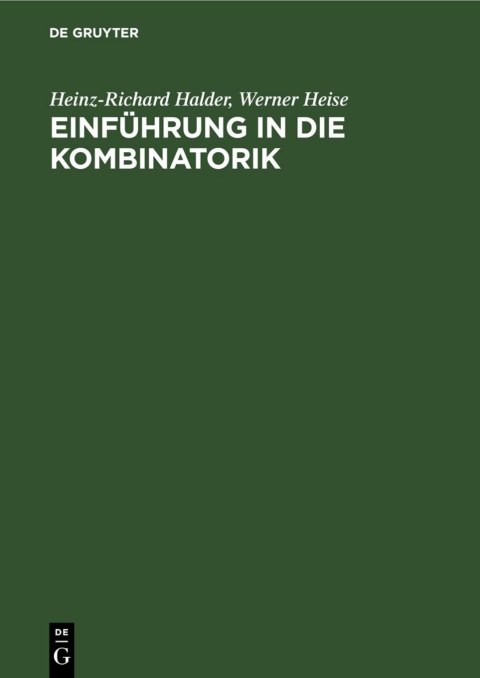 Cover image for book Einführung in die Kombinatorik