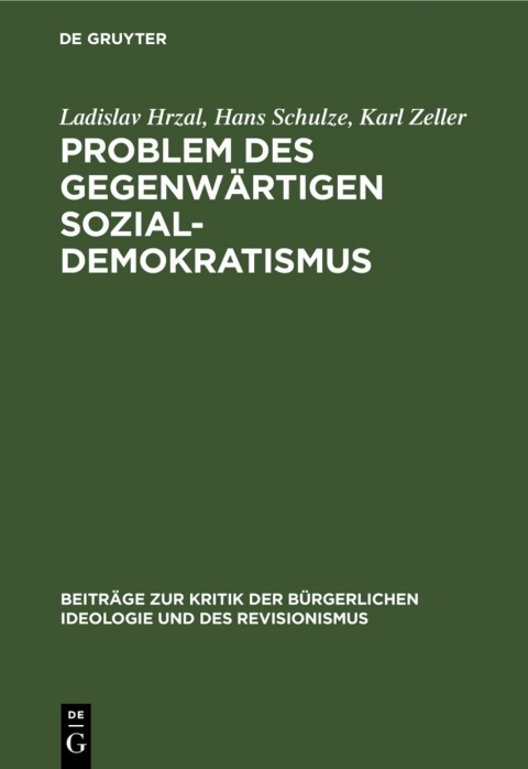 Cover image for book Problem des gegenwärtigen Sozial-Demokratismus