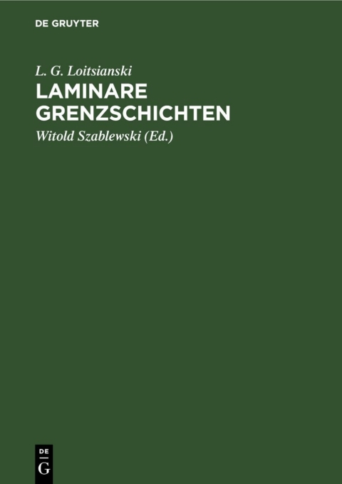 Cover image for book Laminare Grenzschichten