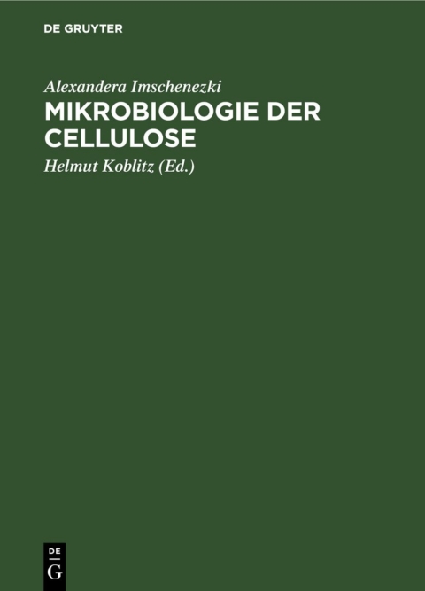 Cover image for book Mikrobiologie der Cellulose