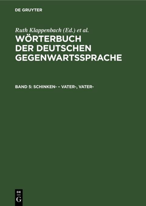 Cover image for book Schinken- – Vater-, vater-