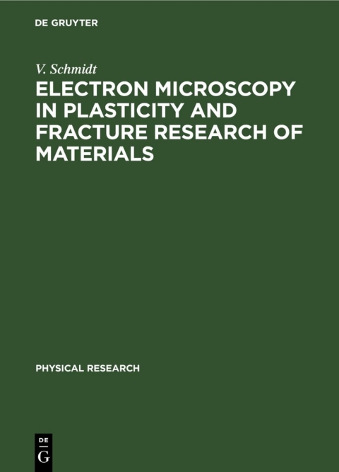 Cover image for book Electron Microscopy in Plasticity and Fracture Research of Materials