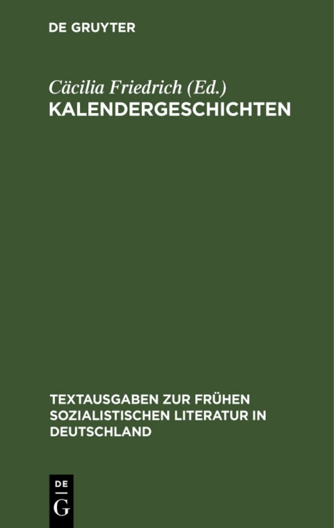 Cover image for book Kalendergeschichten