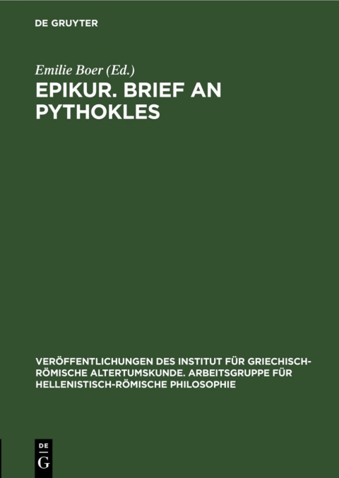 Cover image for book Epikur. Brief an Pythokles