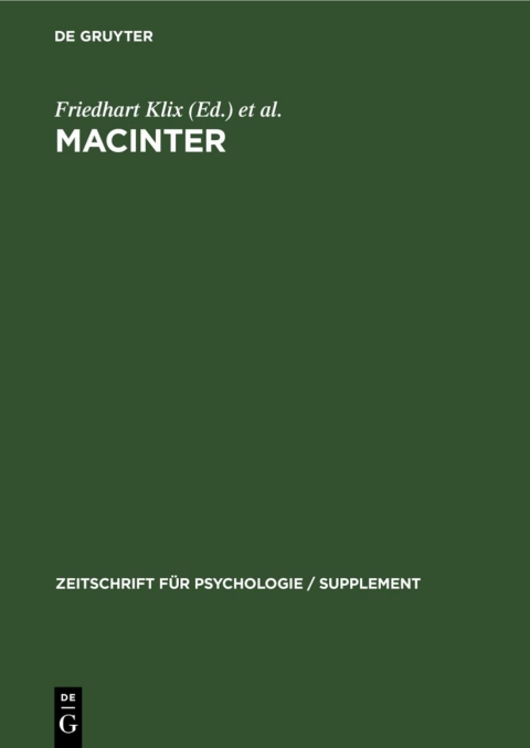 Cover image for book MACINTER
