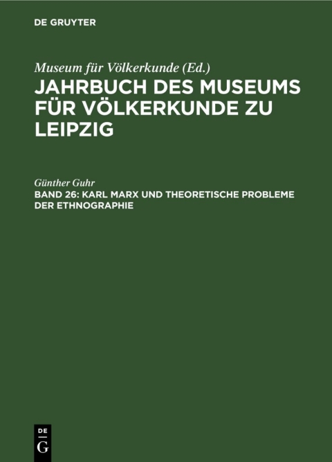 Cover image for book Karl Marx und theoretische Probleme der Ethnographie
