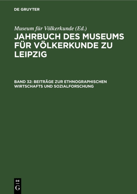 Cover image for book Beiträge zur ethnographischen Wirtschafts und Sozialforschung