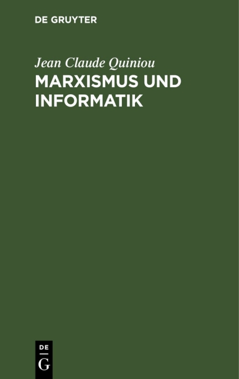 Cover image for book Marxismus und Informatik