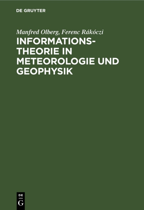 Cover image for book Informationstheorie in Meteorologie und Geophysik
