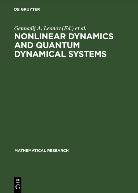 Cover image for book Nonlinear Dynamics and Quantum Dynamical Systems