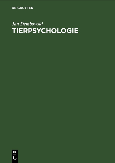Cover image for book Tierpsychologie
