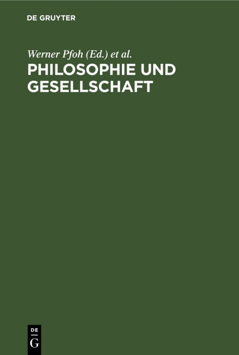 Cover image for book Philosophie und Gesellschaft