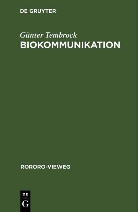 Cover image for book Biokommunikation