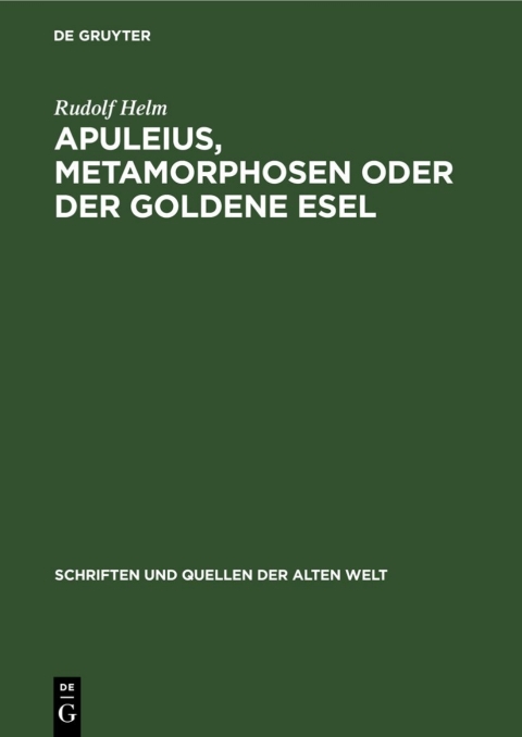 Cover image for book Apuleius, Metamorphosen oder der Goldene Esel