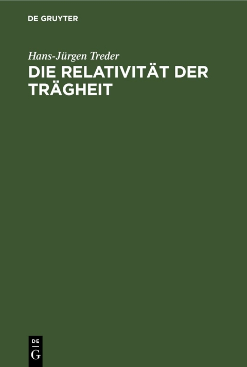 Cover image for book Die Relativität der Trägheit