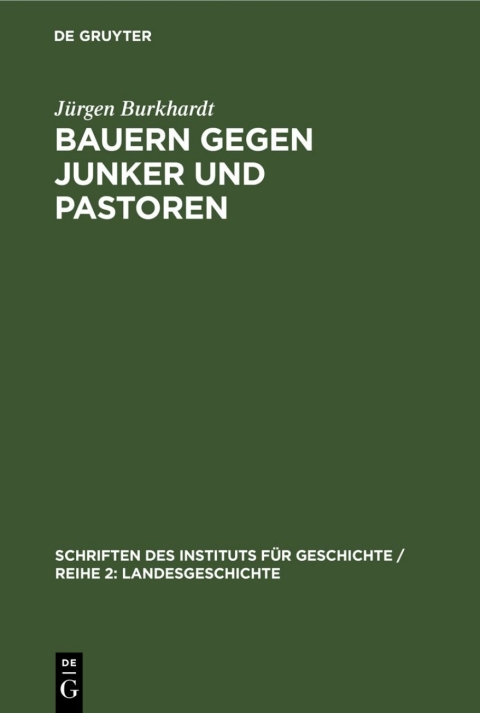 Cover image for book Bauern gegen Junker und Pastoren