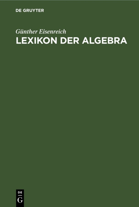 Cover image for book Lexikon der Algebra