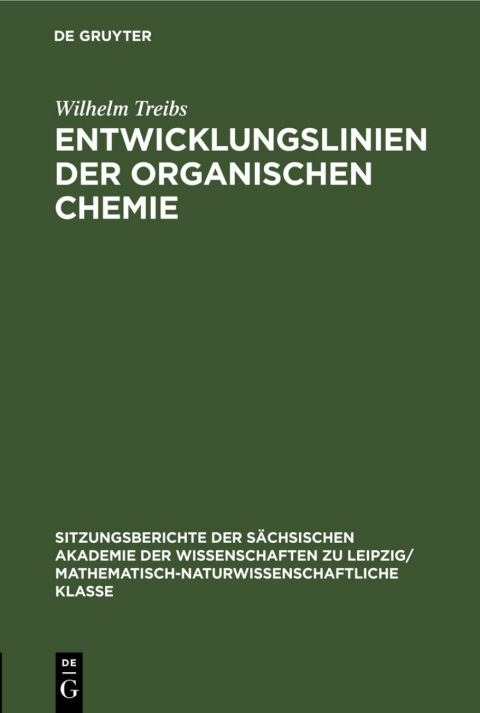 Cover image for book Entwicklungslinien der organischen Chemie