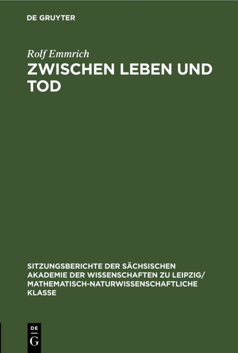 Cover image for book Zwischen Leben und Tod