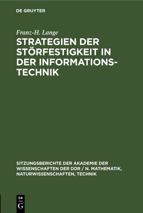 Cover image for book Strategien der Störfestigkeit in der Informationstechnik