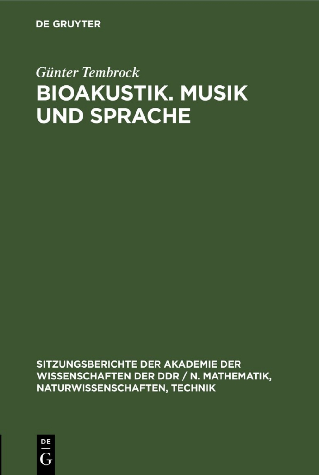 Page Fidelity Bioakustik. Musik und Sprache; $112.76