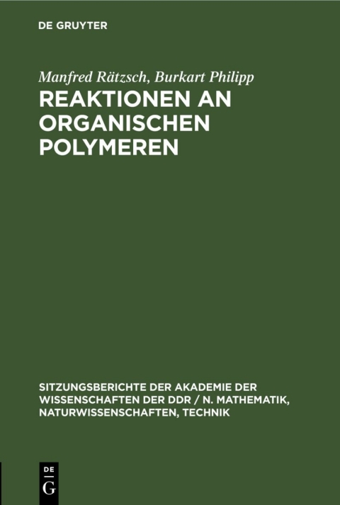 Cover image for book Reaktionen an organischen Polymeren
