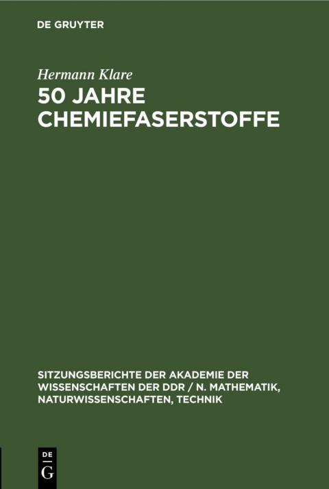 Cover image for book 50 Jahre Chemiefaserstoffe
