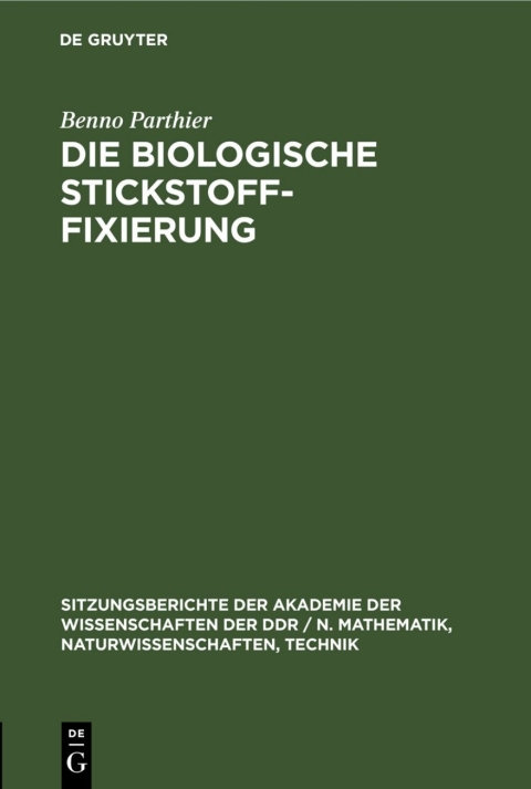 Cover image for book Die biologische Stickstoff-Fixierung