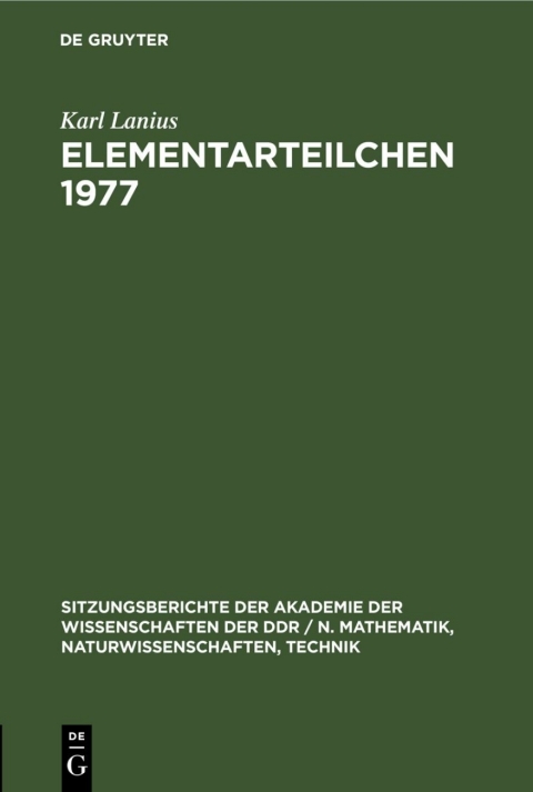 Cover image for book Elementarteilchen 1977