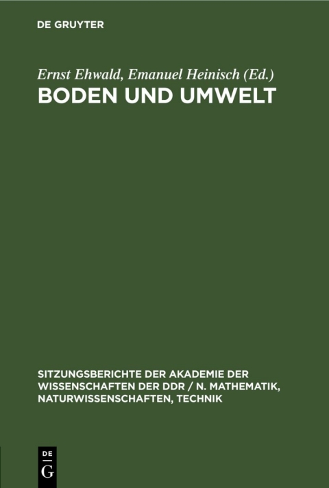Cover image for book Boden und Umwelt
