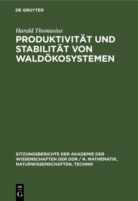 Cover image for book Produktivität und Stabilität von Waldökosystemen