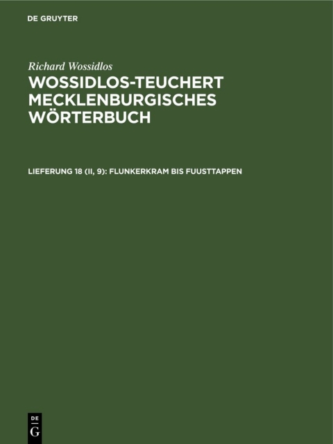 Cover image for book Flunkerkram bis Fuusttappen
