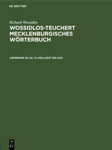 Cover image for book Hollfast bis Hus