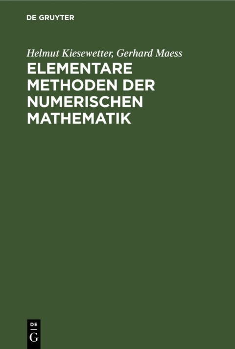 Cover image for book Elementare Methoden der numerischen Mathematik