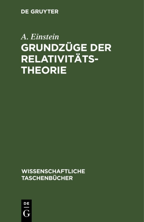 Cover image for book Grundzüge der Relativitätstheorie