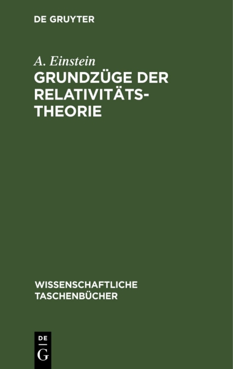 Cover image for book Grundzüge der Relativitätstheorie