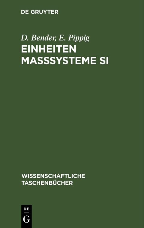 Cover image for book Einheiten Maßsysteme SI