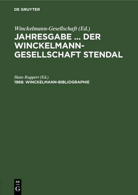 Cover image for book Winckelmann-Bibliographie