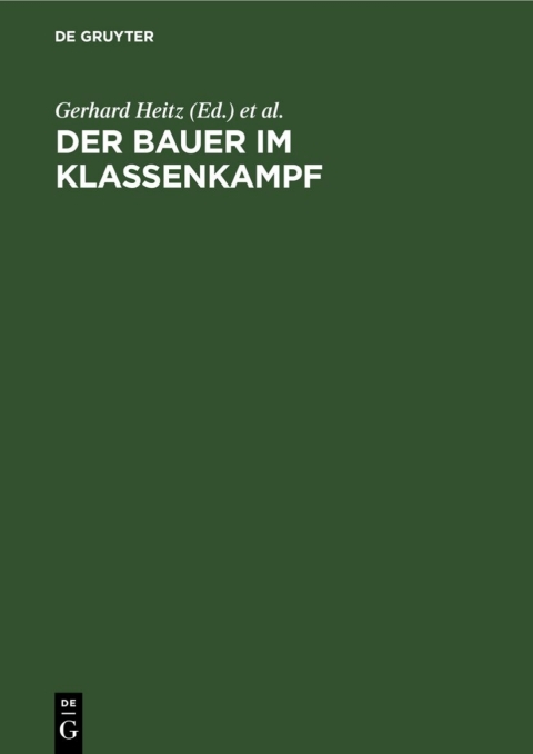 Cover image for book Der Bauer im Klassenkampf