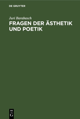 Fragen der Ästhetik und Poetik