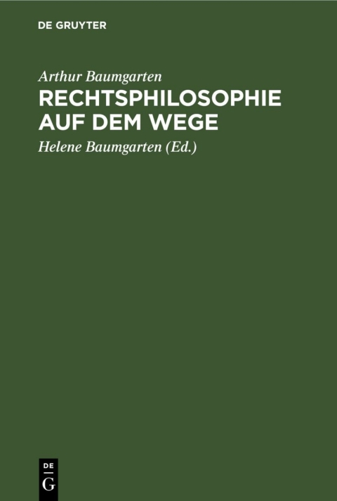 Cover image for book Rechtsphilosophie auf dem Wege
