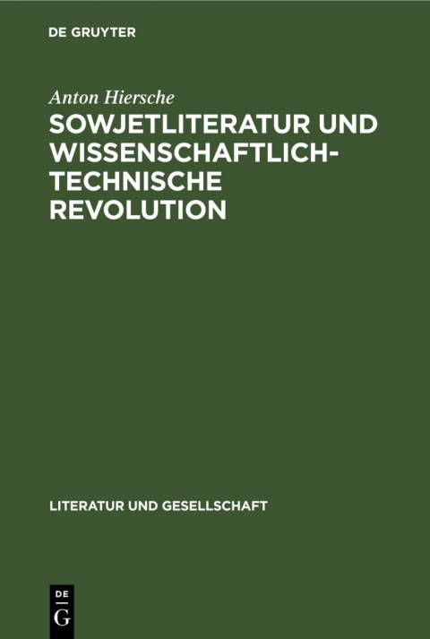 Cover image for book Sowjetliteratur und wissenschaftlich-technische Revolution