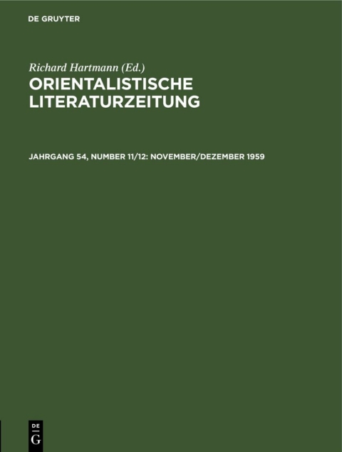 Cover image for book November/Dezember 1959