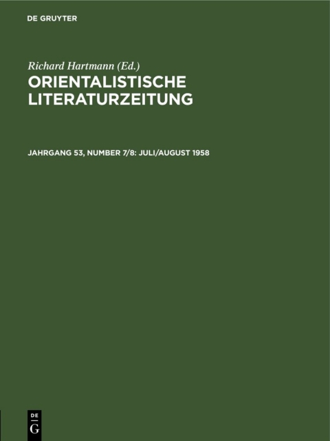 Cover image for book Juli/August 1958