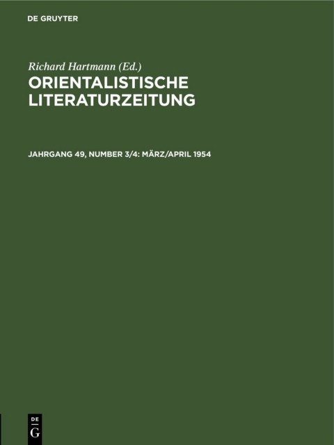 Cover image for book März/April 1954
