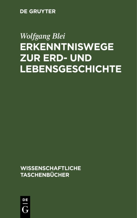Cover image for book Erkenntniswege zur Erd- und Lebensgeschichte