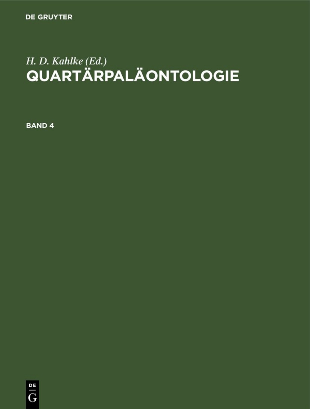 Page Fidelity Quartärpaläontologie. Band 4; $112.76