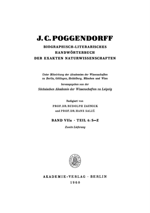 Cover image for book S – Z, Lieferung 2