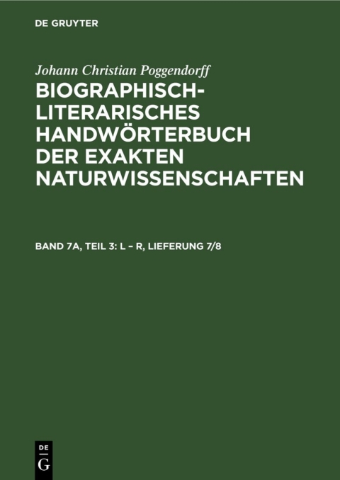 Cover image for book L – R, Lieferung 7/8