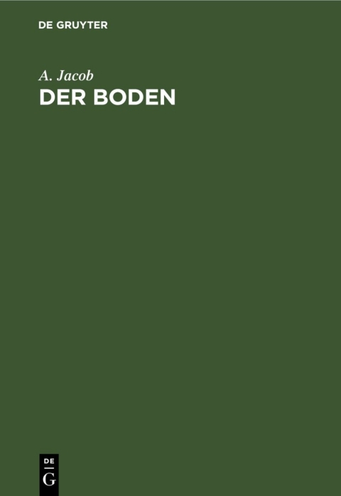 Cover image for book Der Boden